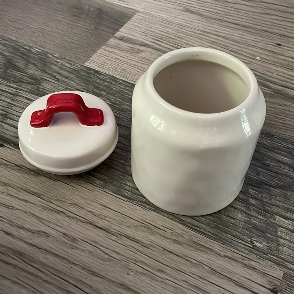 Rae Dunn Valentines red heart canister-‎ NEW